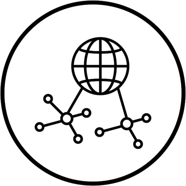 Estilo de icono de red de diseño vectorial