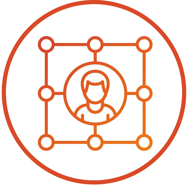 Estilo de icono de red de diseño vectorial