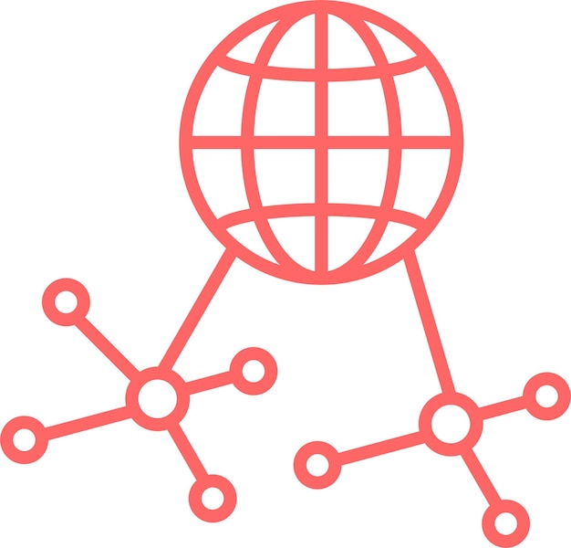 Estilo de icono de red de diseño vectorial