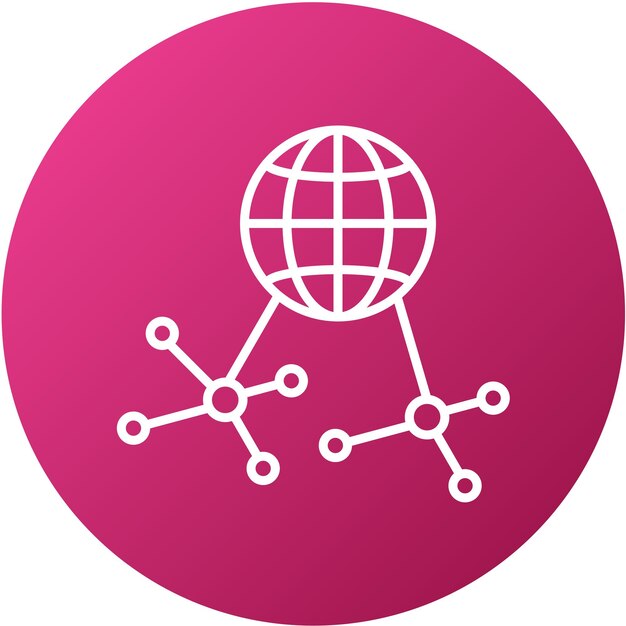 Estilo de icono de red de diseño vectorial