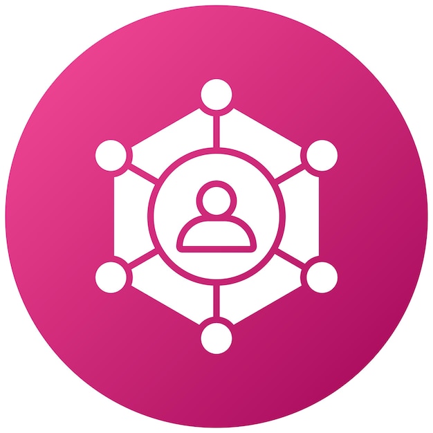Estilo del icono de la red empresarial