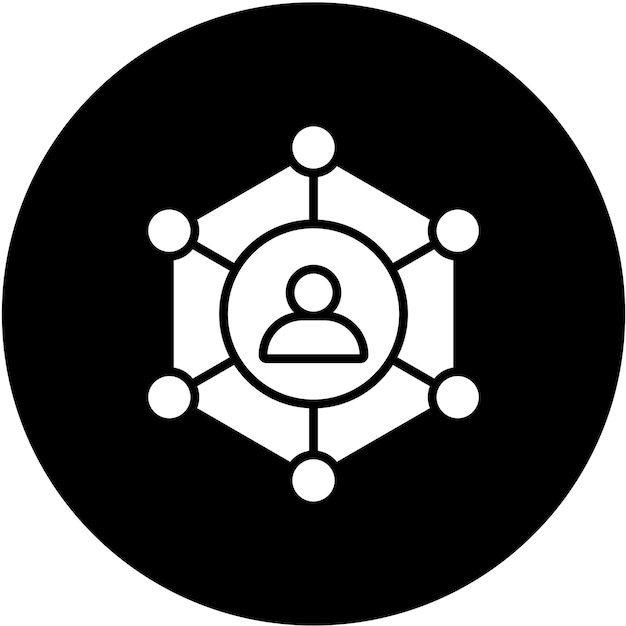 Estilo del icono de la red empresarial