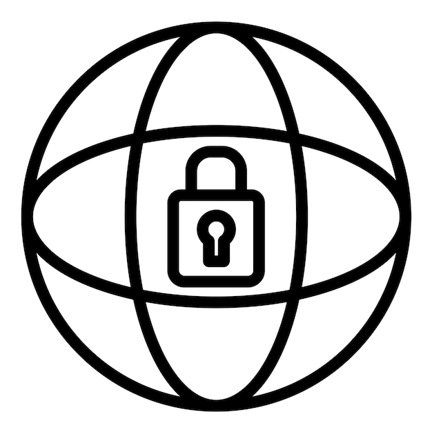 Estilo de icono de red segura de diseño vectorial
