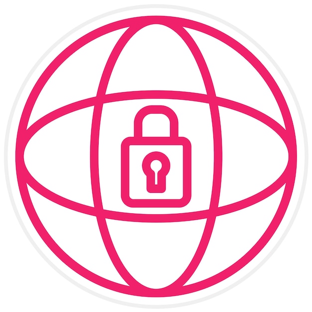 Estilo de icono de red segura de diseño vectorial