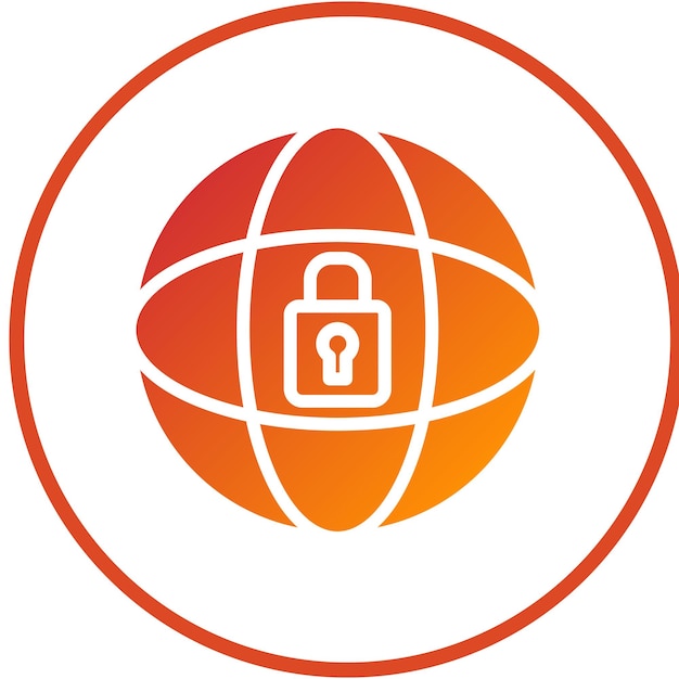 Estilo de icono de red segura de diseño vectorial