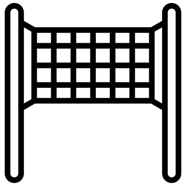 Estilo del icono de la red de voleibol