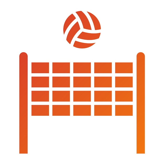 Estilo del icono de la red de voleibol