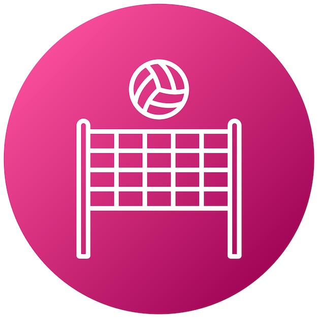 Vector estilo del icono de la red de voleibol