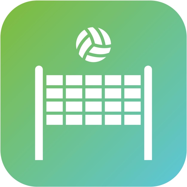 Estilo del icono de la red de voleibol