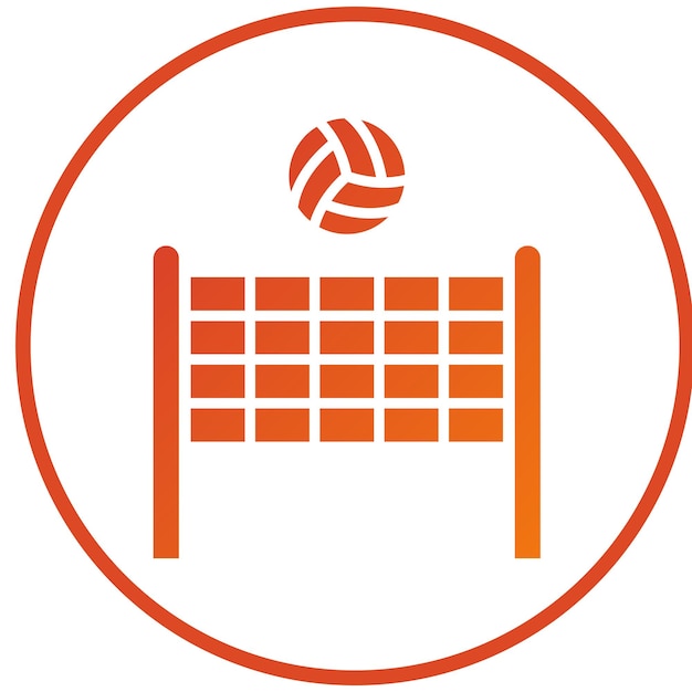Estilo del icono de la red de voleibol