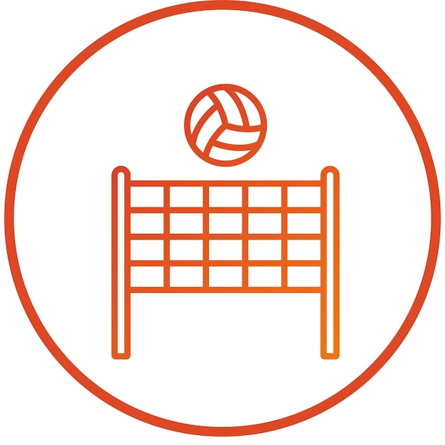 Estilo del icono de la red de voleibol