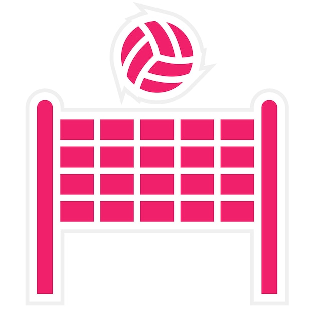 Estilo del icono de la red de voleibol