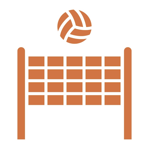 Estilo del icono de la red de voleibol