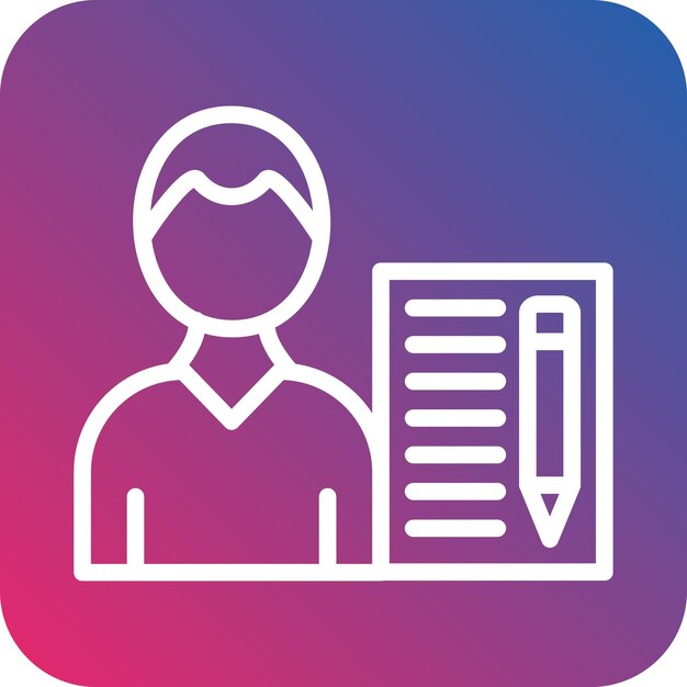Estilo del icono del redactor de diseño vectorial