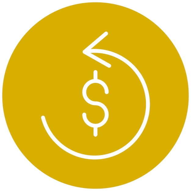Estilo del icono de reembolso del diseño vectorial