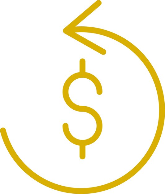 Estilo del icono de reembolso del diseño vectorial