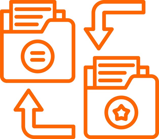 Estilo de icono de reemplazo del directorio de diseño vectorial