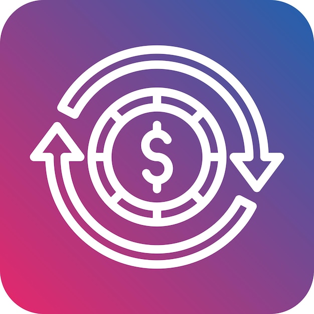 Estilo del icono de refinanciamiento del diseño vectorial