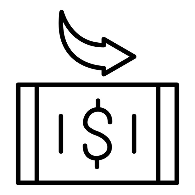 Estilo del icono de refinanciamiento del diseño vectorial