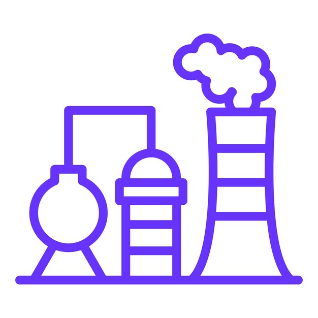 Estilo del icono de la refinería de diseño vectorial