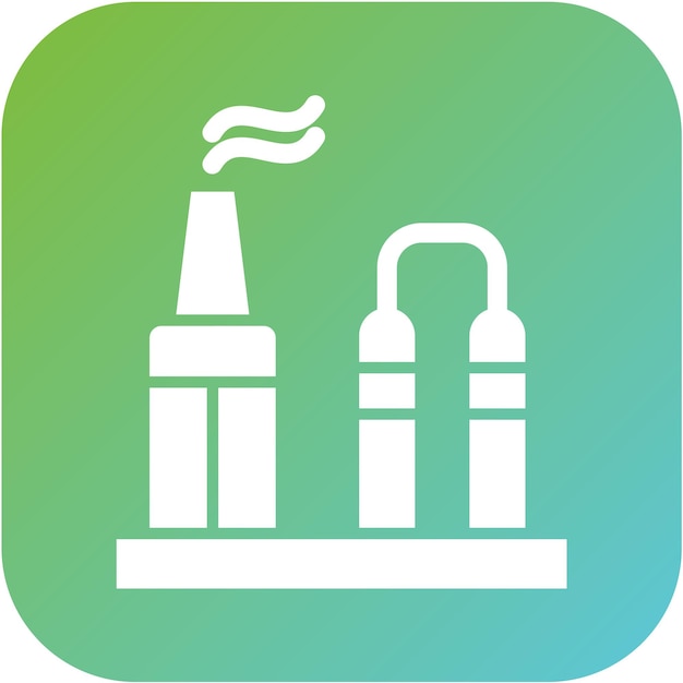 Estilo del icono de la refinería de diseño vectorial