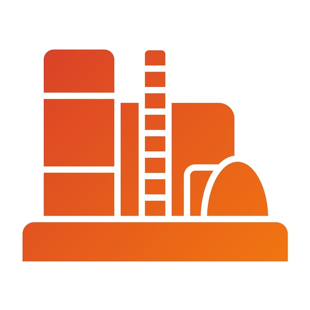 Estilo del icono de la refinería de diseño vectorial