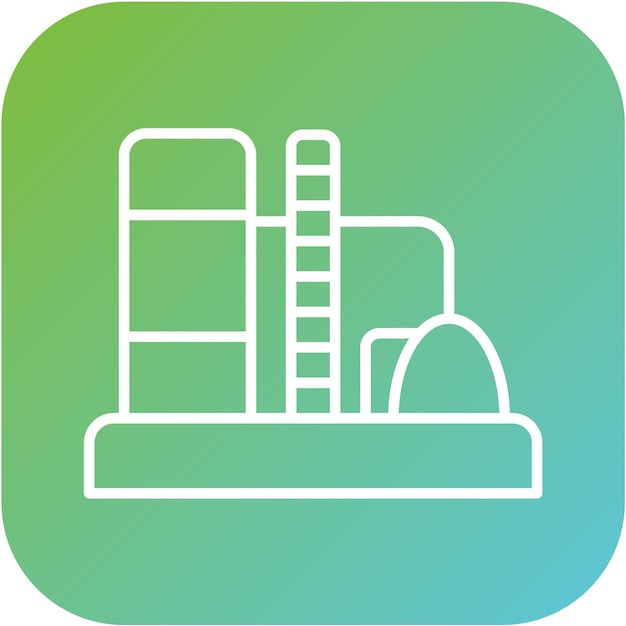 Estilo del icono de la refinería de diseño vectorial