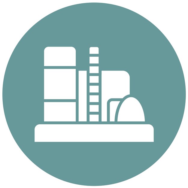 Estilo del icono de la refinería de diseño vectorial