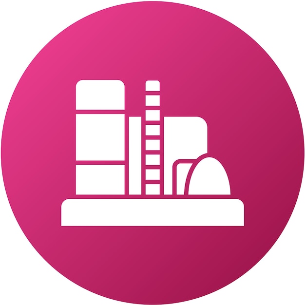 Estilo del icono de la refinería de diseño vectorial