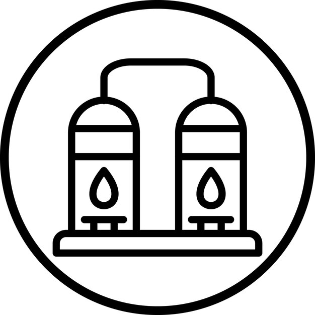 Estilo del icono de la refinería de petróleo