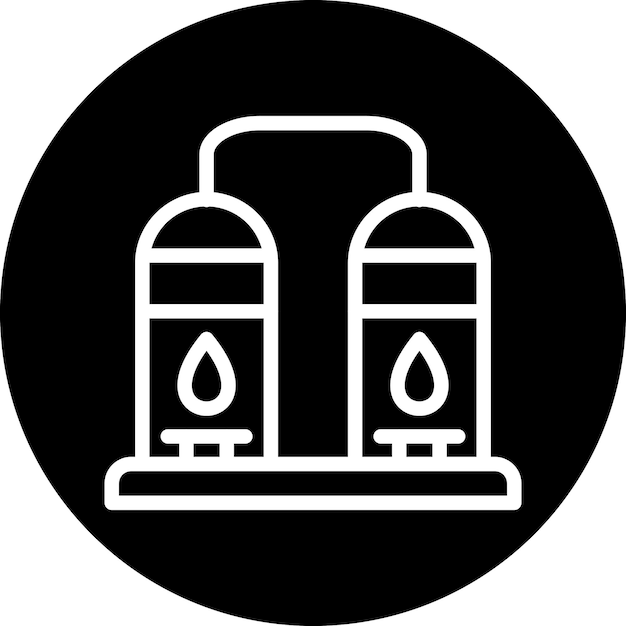 Estilo del icono de la refinería de petróleo