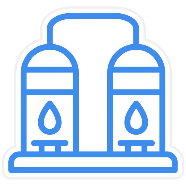 Estilo del icono de la refinería de petróleo