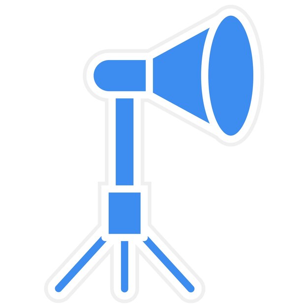 Estilo del icono del reflector de la cámara de diseño vectorial