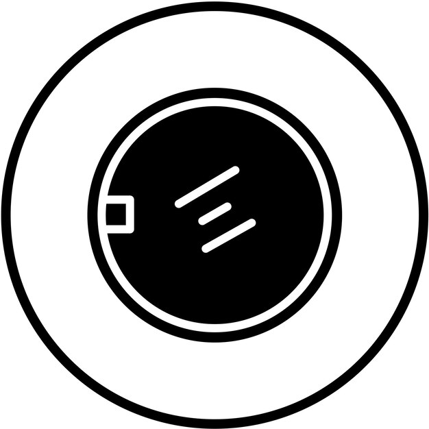 Estilo del icono del reflector de la cámara de diseño vectorial