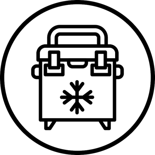 Estilo del icono del refrigerador de diseño vectorial