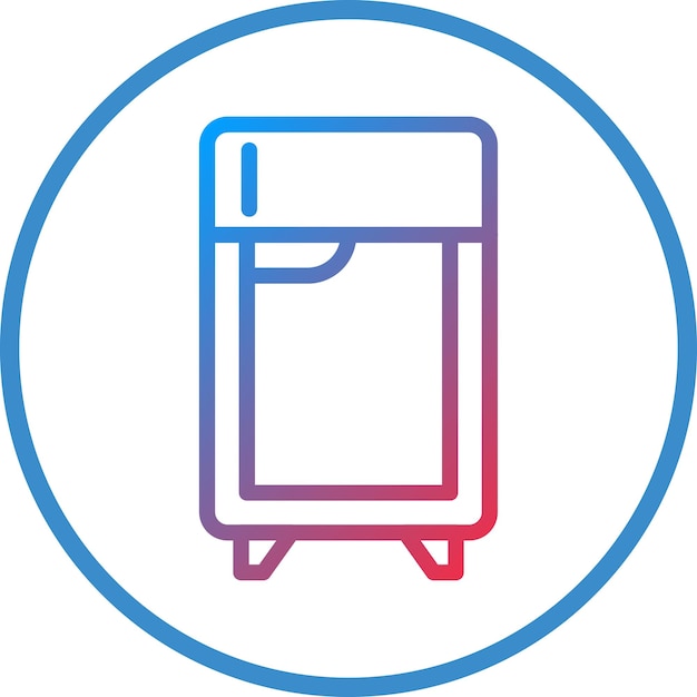 Estilo del icono del refrigerador de diseño vectorial