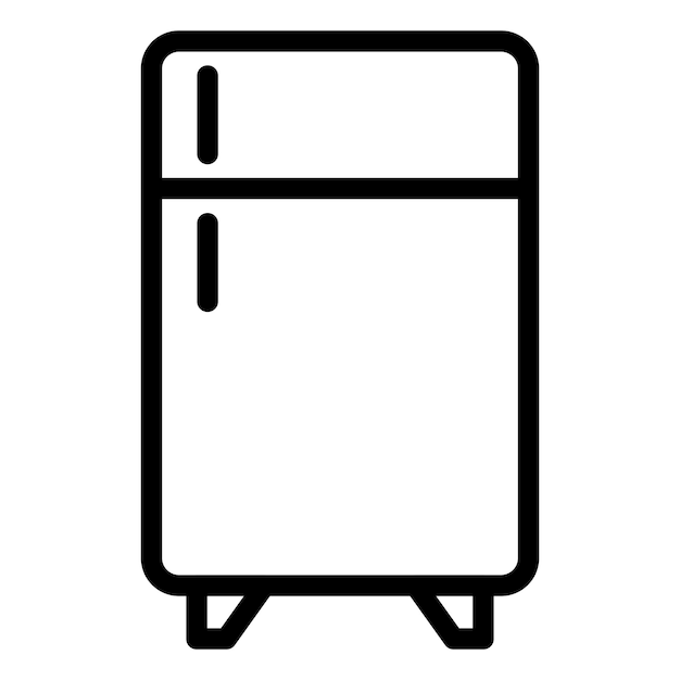 Estilo del icono del refrigerador de diseño vectorial