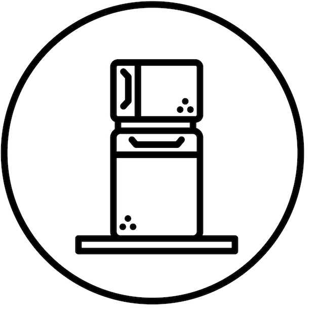 Estilo del icono del refrigerador de diseño vectorial