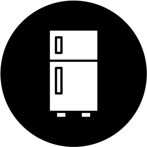 Estilo del icono del refrigerador de diseño vectorial