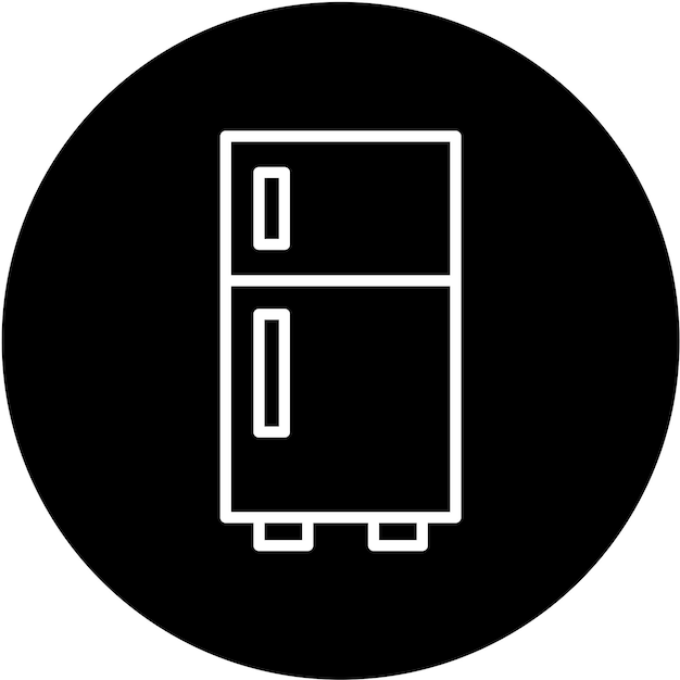 Estilo del icono del refrigerador de diseño vectorial