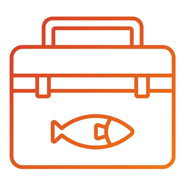 Estilo del icono del refrigerador de peces