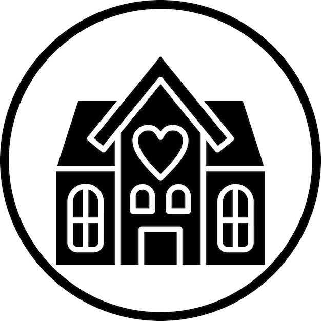 Estilo de icono de refugio de diseño vectorial
