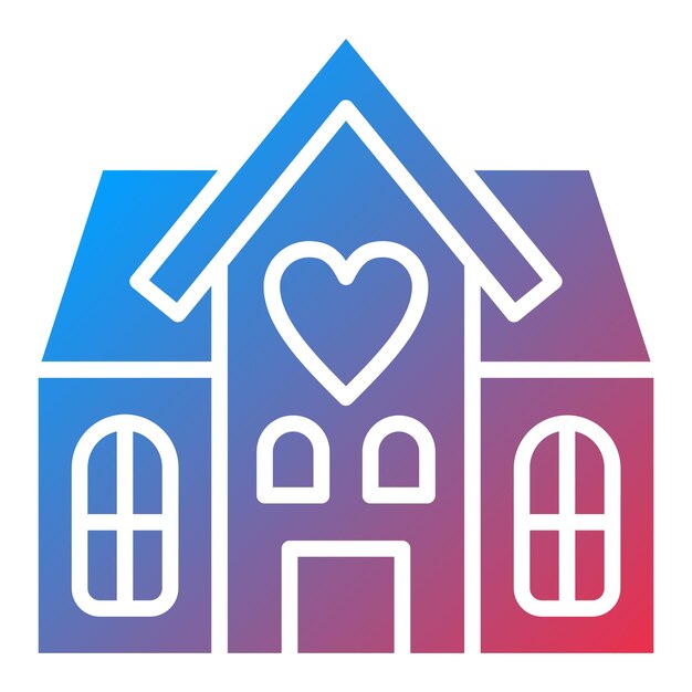 Estilo de icono de refugio de diseño vectorial