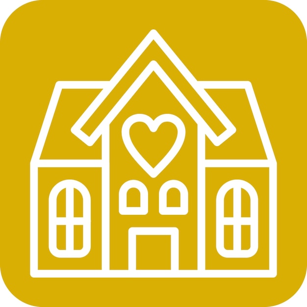 Estilo de icono de refugio de diseño vectorial