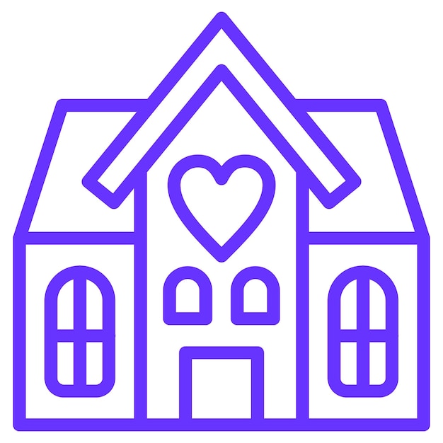 Estilo de icono de refugio de diseño vectorial