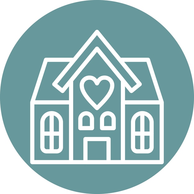 Estilo de icono de refugio de diseño vectorial
