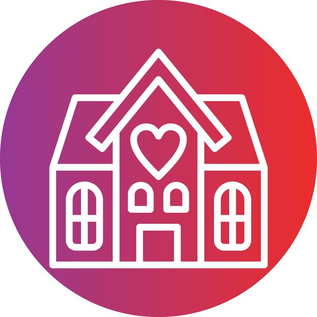 Estilo de icono de refugio de diseño vectorial