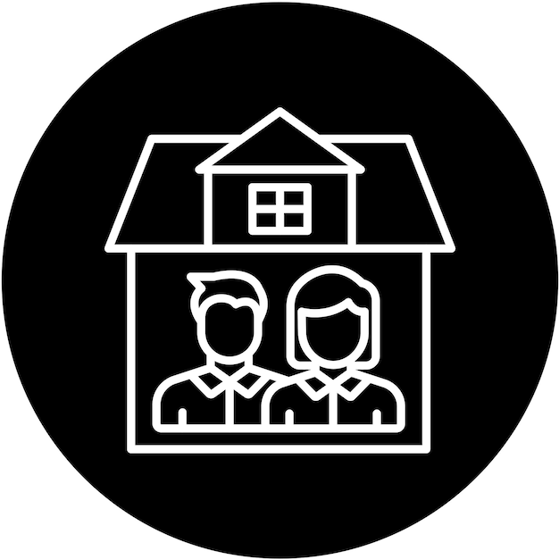 Estilo de icono de refugio de diseño vectorial