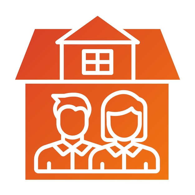 Estilo de icono de refugio de diseño vectorial