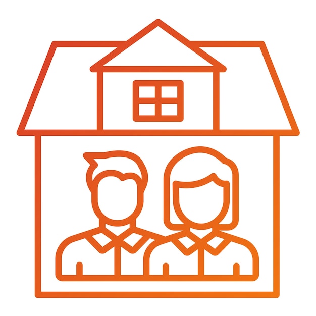 Estilo de icono de refugio de diseño vectorial